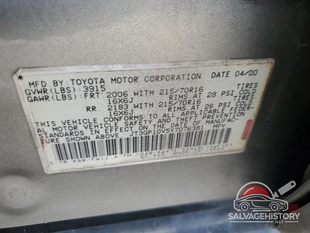 JT3GP10V5Y7076381 2000 TOYOTA RAV4 photo no. 13