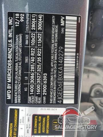 4JGED6EBXKA140279 2019 MERCEDES-BENZ GLE-CLASS photo no. 13