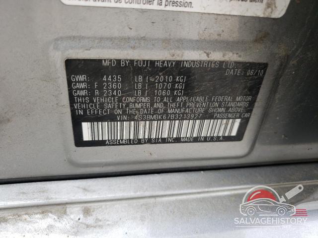 4S3BMBK67B3213927 2011 SUBARU LEGACY photo no. 12