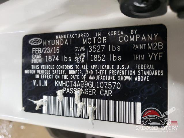 KMHCT4AE9GU107570 2016 HYUNDAI ACCENT photo no. 12