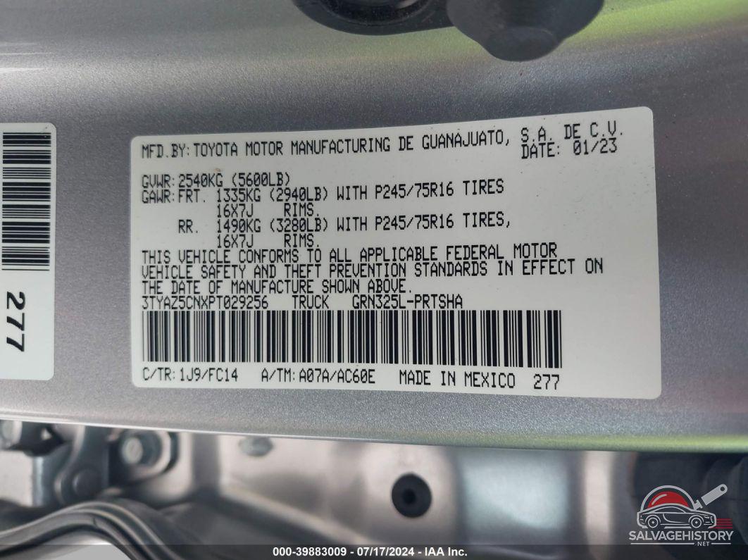 3TYAZ5CNXPT029256 2023 TOYOTA TACOMA photo no. 9