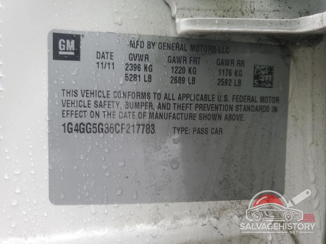 1G4GG5G36CF217783 2012 BUICK LACROSSE photo no. 12