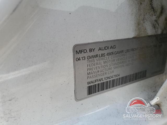 WAUFFAFL1DN047804 2013 AUDI A4 photo no. 12