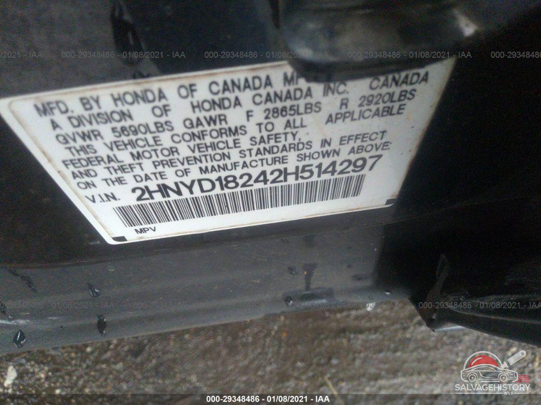 2HNYD18242H514297 2002 ACURA MDX photo no. 9