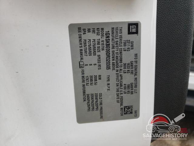 1GNSKBE09DR320305 2013 CHEVROLET TAHOE photo no. 13