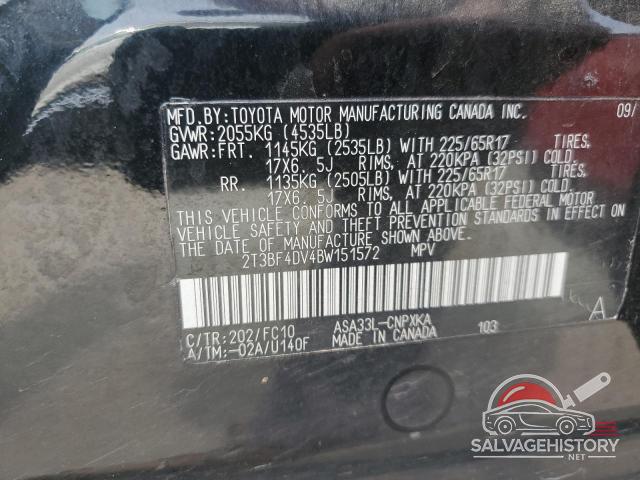 2T3BF4DV4BW151572 2011 TOYOTA RAV4 photo no. 12