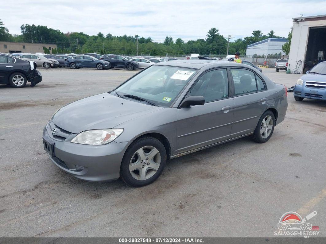 2HGES26755H601523 2005 HONDA CIVIC photo no. 2