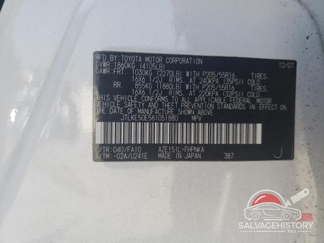 JTLKE50E581051880 2008 TOYOTA SCION photo no. 12
