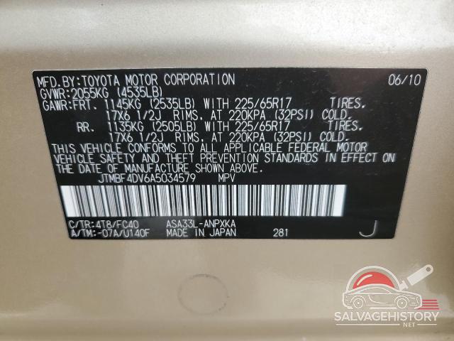JTMBF4DV6A5034579 2010 TOYOTA RAV4 photo no. 13