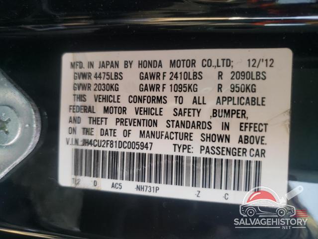 JH4CU2F81DC005947 2013 ACURA TSX photo no. 9