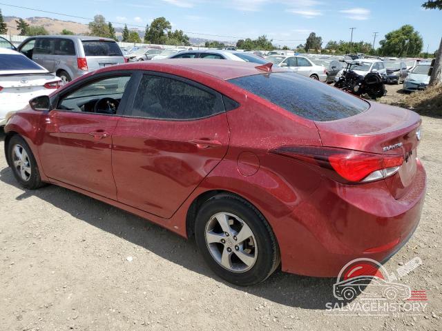 5NPDH4AE3EH460825 2014 HYUNDAI ELANTRA photo no. 2