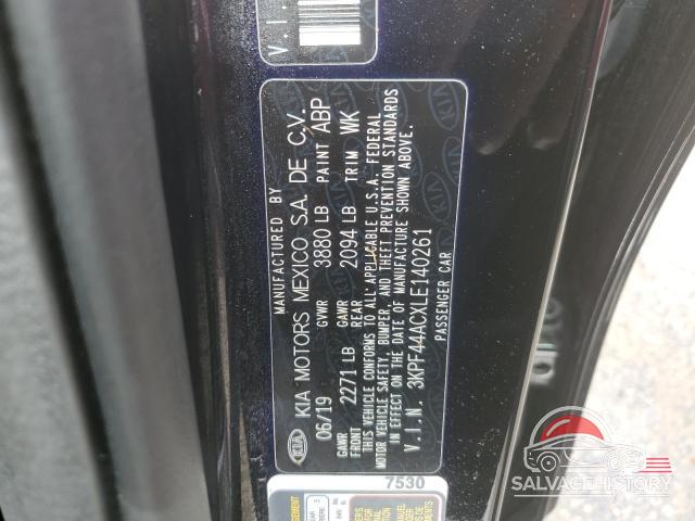 3KPF44ACXLE140261 2020 KIA FORTE photo no. 12