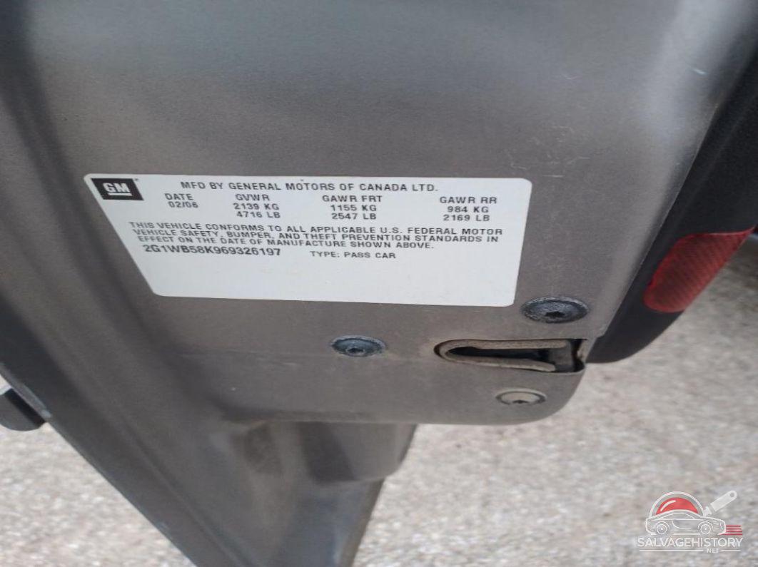 2G1WB58K969326197 2006 CHEVROLET IMPALA photo no. 6