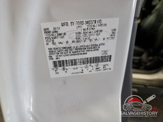 1FMCU9EG0BKB96469 2011 FORD ESCAPE photo no. 12
