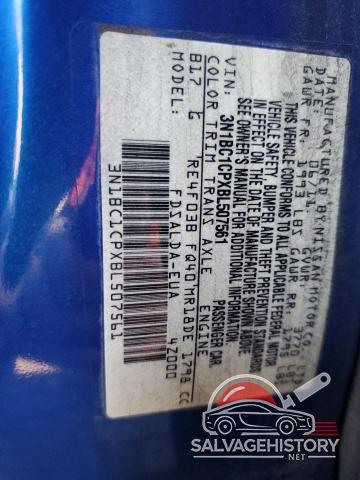 3N1BC1CPXBL507561 2011 NISSAN VERSA photo no. 12
