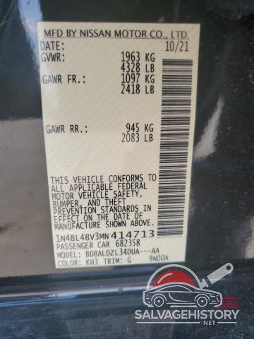 1N4BL4BV3MN414713 2021 NISSAN ALTIMA photo no. 12