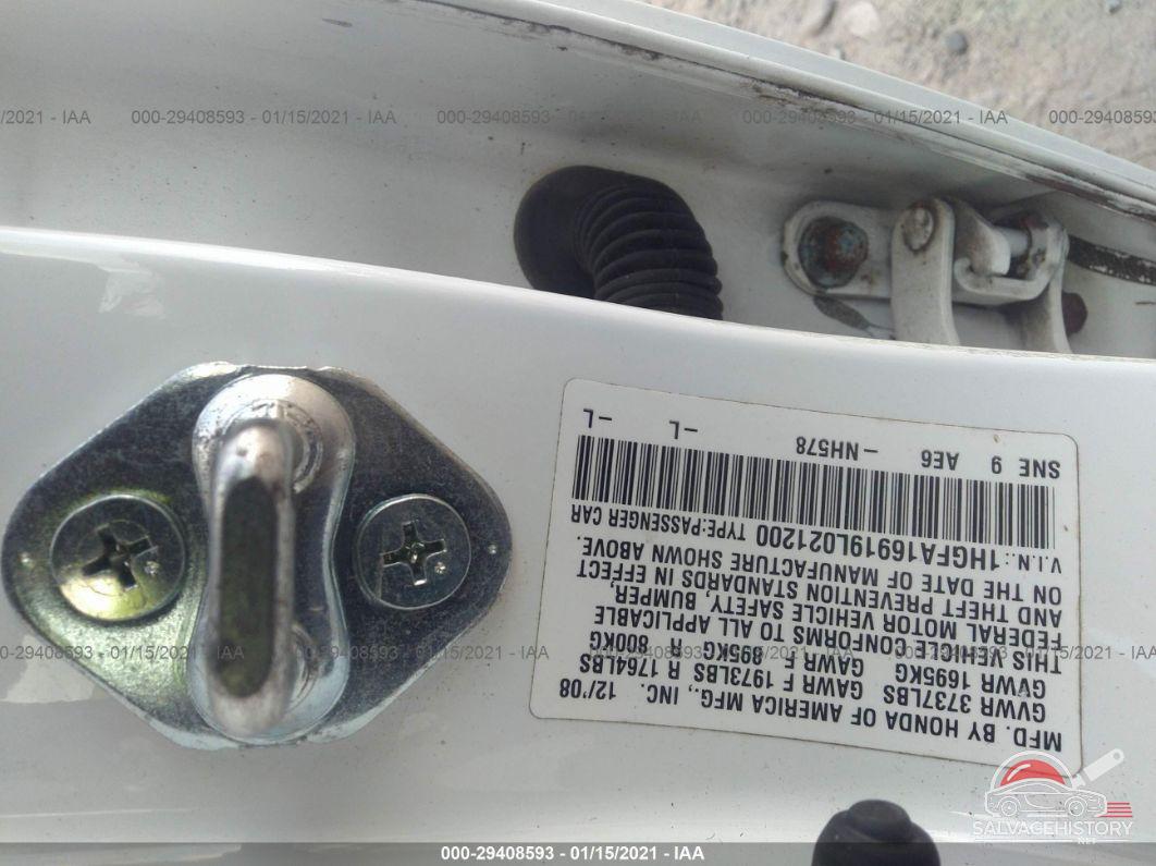 1HGFA16919L021200 2009 HONDA CIVIC SDN photo no. 9