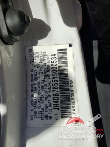 JH4DB7655YS000534 2000 ACURA INTEGRA photo no. 12