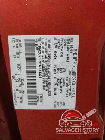 1FMZU73E9YUA64209 2000 FORD EXPLORER photo no. 13