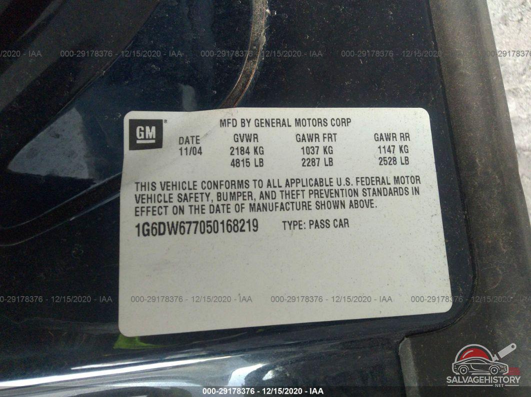 1G6DW677050168219 2005 CADILLAC STS photo no. 9