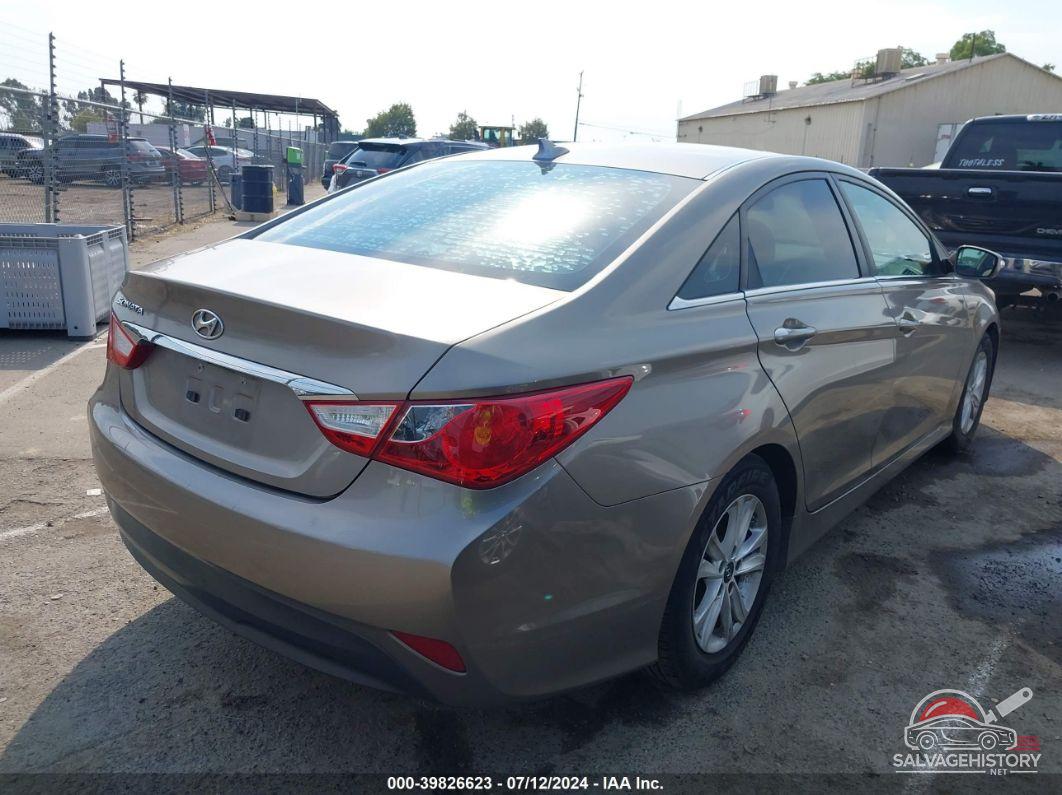 5NPEB4AC8EH868564 2014 HYUN SONATA GLS AUTOMATIC photo no. 4