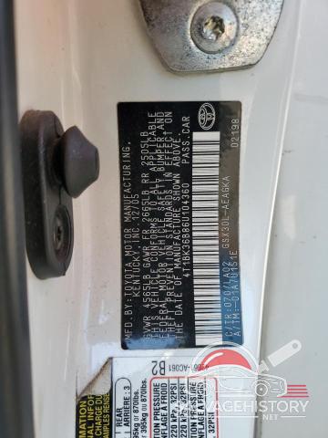 4T1BK36B86U104360 2006 TOYOTA AVALON photo no. 12