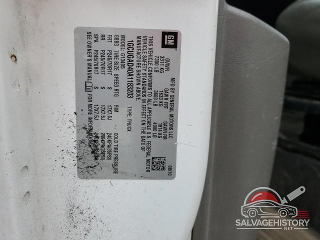 1GCUGAD40A1183203 2010 CHEVROLET EXPRESS photo no. 13