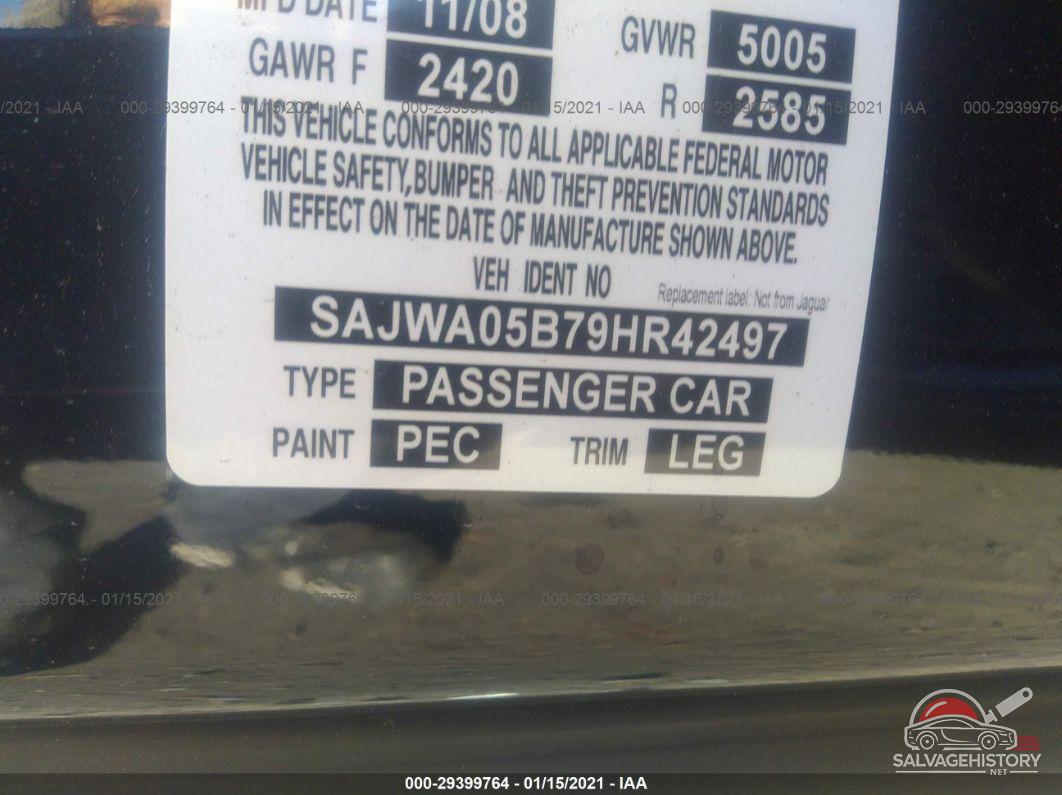 SAJWA05B79HR42497 2009 JAGUAR XF photo no. 9