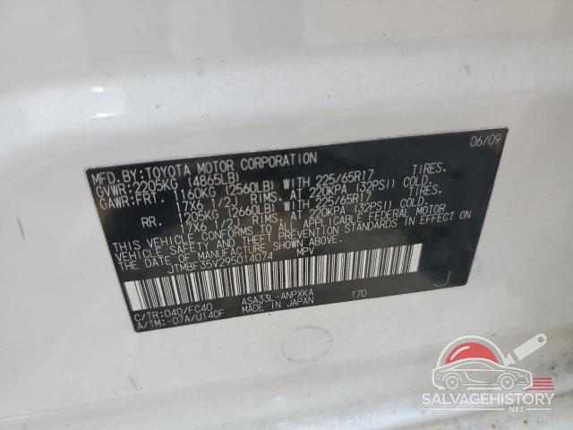 JTMBF35V295014074 2009 TOYOTA RAV4 photo no. 13