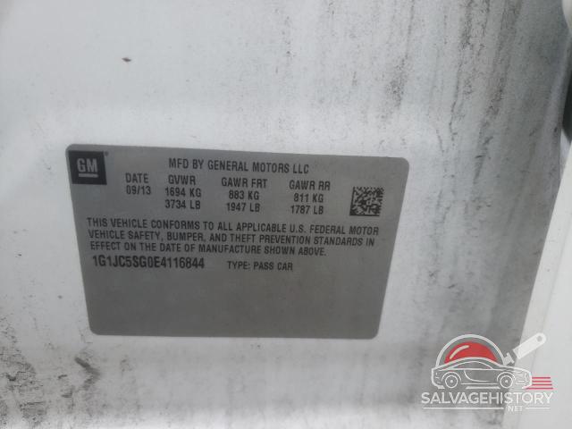 1G1JC5SG0E4116844 2014 CHEVROLET SONIC photo no. 12
