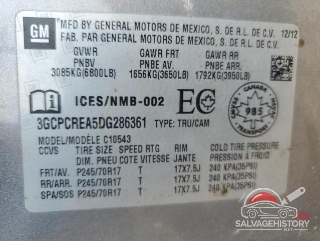 3GCPCREA5DG286361 2013 CHEVROLET ALL Models photo no. 12