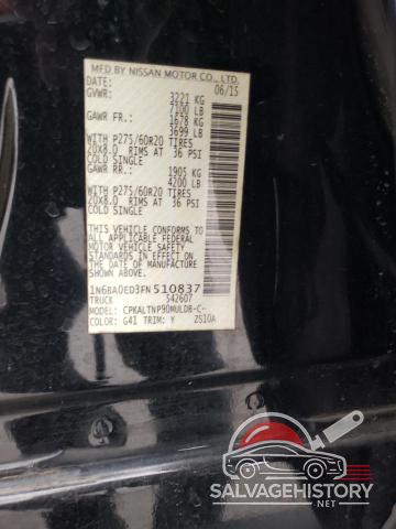 1N6BA0ED3FN510837 2015 NISSAN TITAN photo no. 12