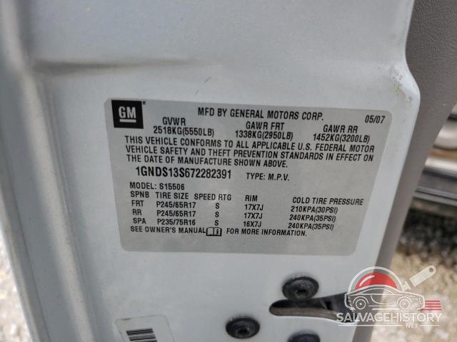 1GNDS13S672282391 2007 CHEVROLET TRAILBLZR photo no. 13