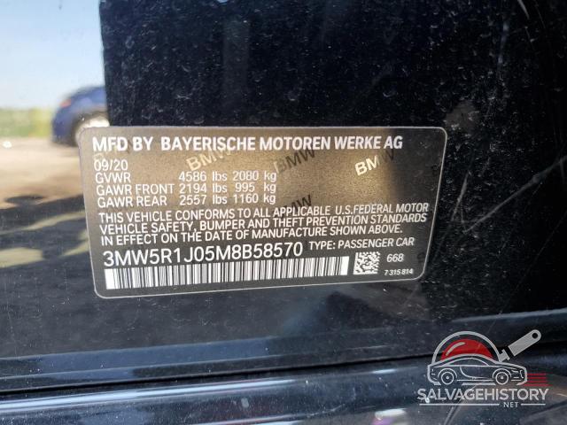 3MW5R1J05M8B58570 2021 BMW 3 SERIES photo no. 12