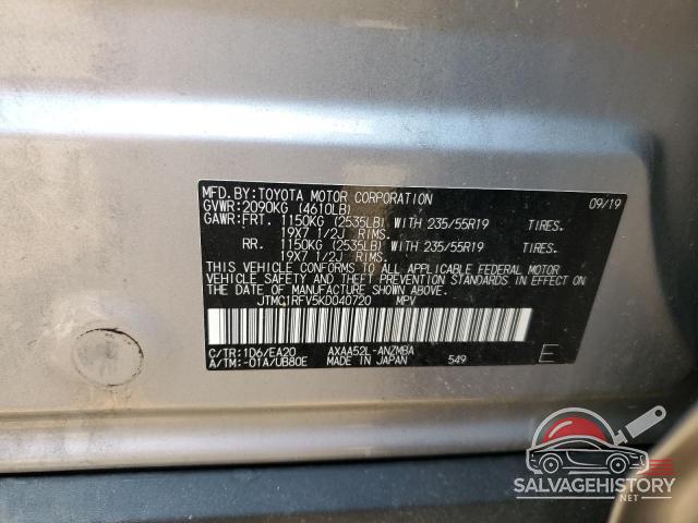 JTMC1RFV5KD040720 2019 TOYOTA RAV4 photo no. 12