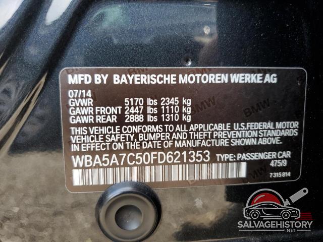 WBA5A7C50FD621353 2015 BMW 5 SERIES photo no. 12
