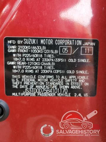 JS3TD0D75B4101170 2011 SUZUKI GR VITARA photo no. 13