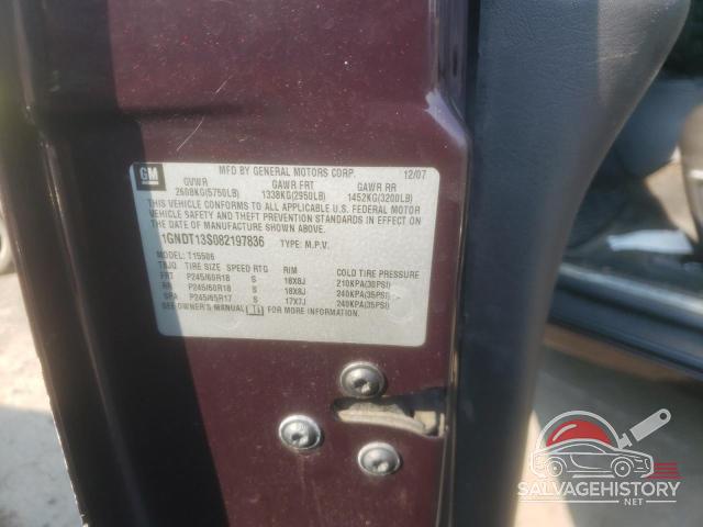 1GNDT13S082197836 2008 CHEVROLET TRAILBLZR photo no. 12