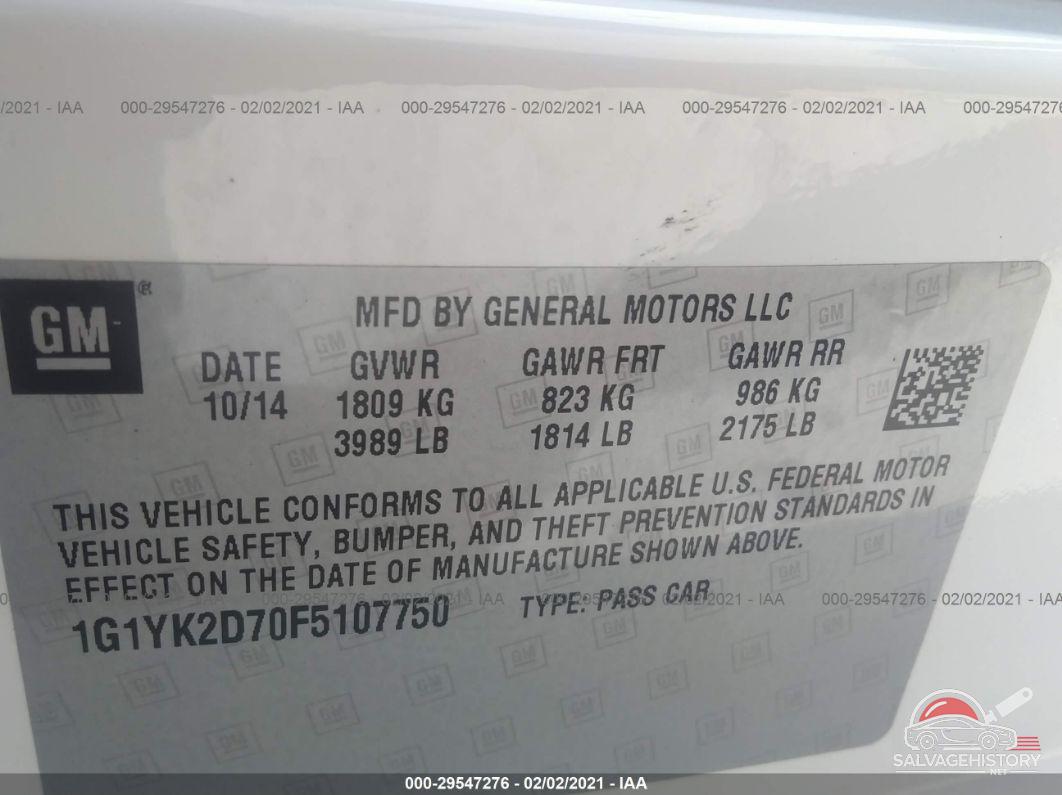 1G1YK2D70F5107750 2015 CHEVROLET CORVETTE photo no. 9