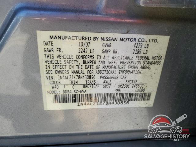 1N4AL21E78N430856 2008 NISSAN ALTIMA photo no. 13