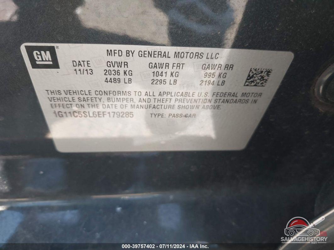 1G11C5SL6EF179285 2014 CHEVROLET MALIBU photo no. 9