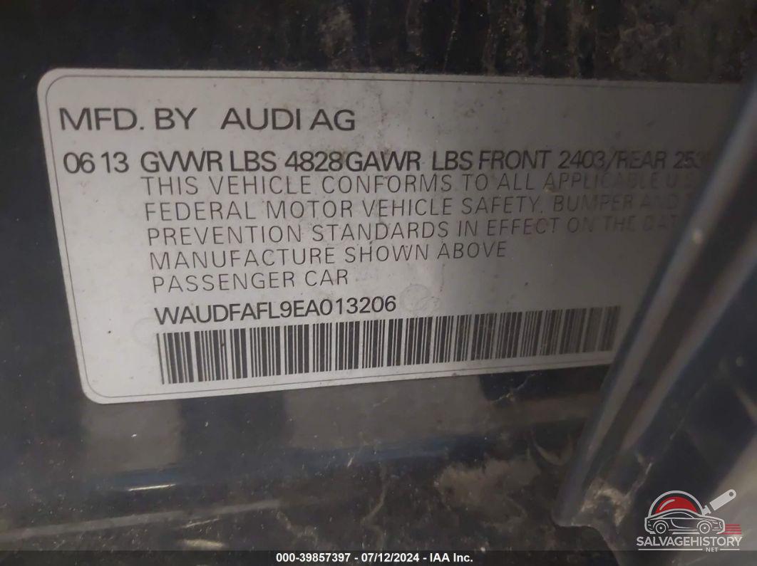 WAUDFAFL9EA013206 2014 AUDI A4 photo no. 9