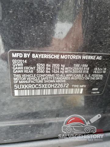 5UXKR0C5XE0H22672 2014 BMW X5 photo no. 13