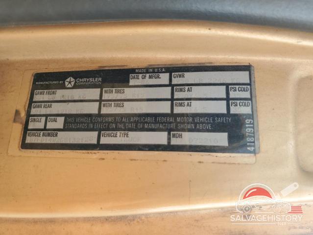 1B7FD14W2GS132128 1986 DODGE D SERIES photo no. 12