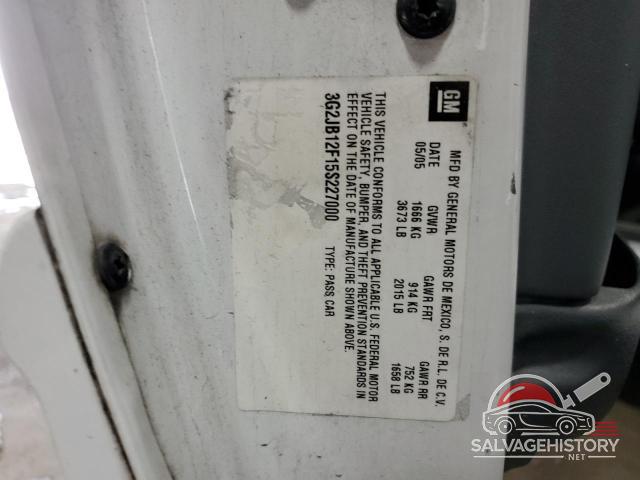 3G2JB12F15S227000 2005 PONTIAC SUNFIRE photo no. 12