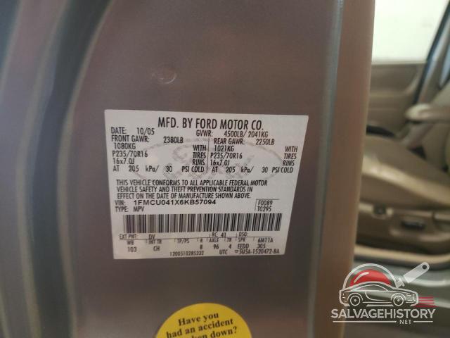 1FMCU041X6KB57094 2006 FORD ESCAPE photo no. 12