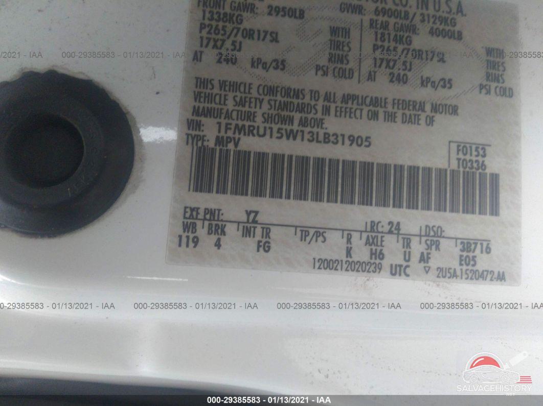 1FMRU15W13LB31905 2003 FORD EXPEDITION photo no. 9