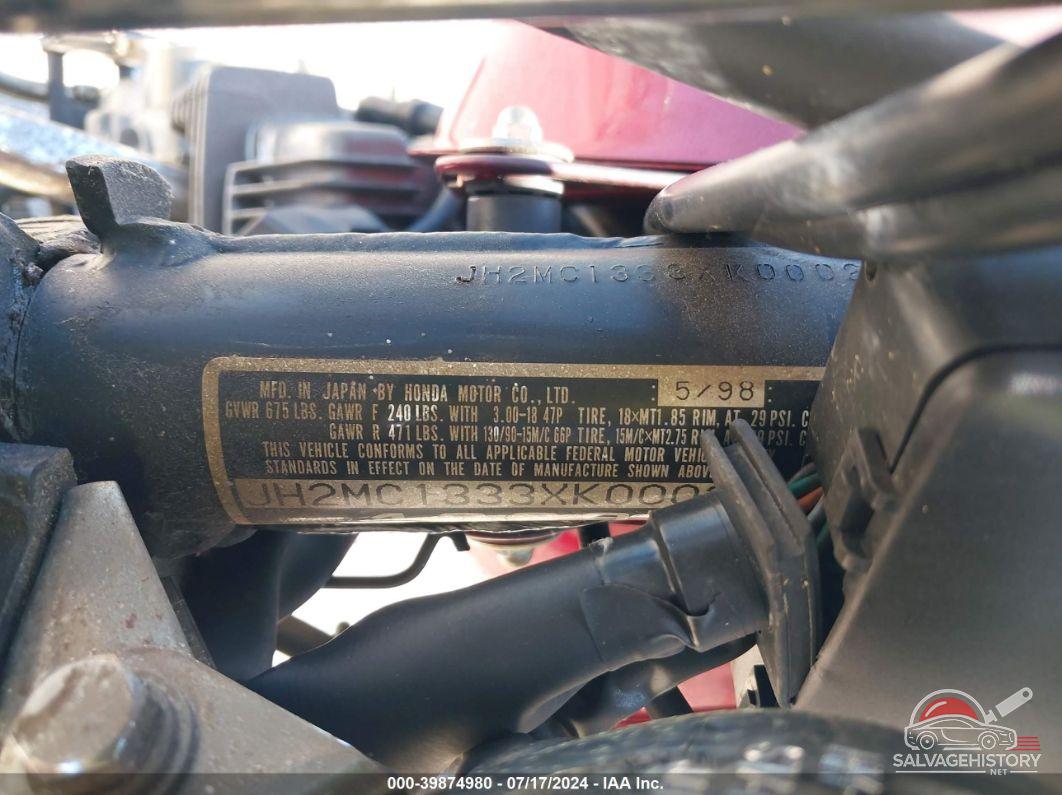 JH2MC1333XK000276 1999 HONDA CMX250 photo no. 10