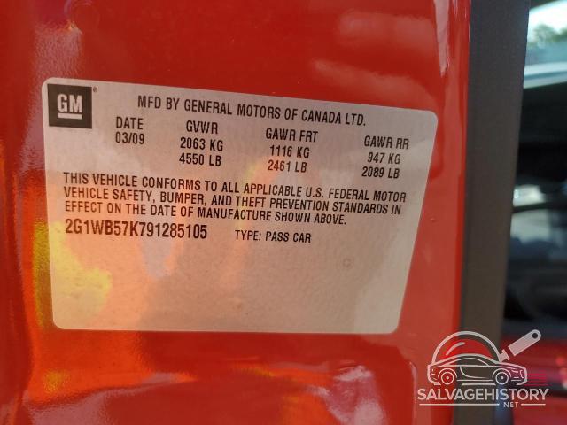 2G1WB57K791285105 2009 CHEVROLET IMPALA photo no. 12