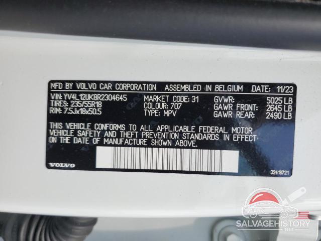 YV4L12UK8R2304645 2024 VOLVO XC40 CORE photo no. 13